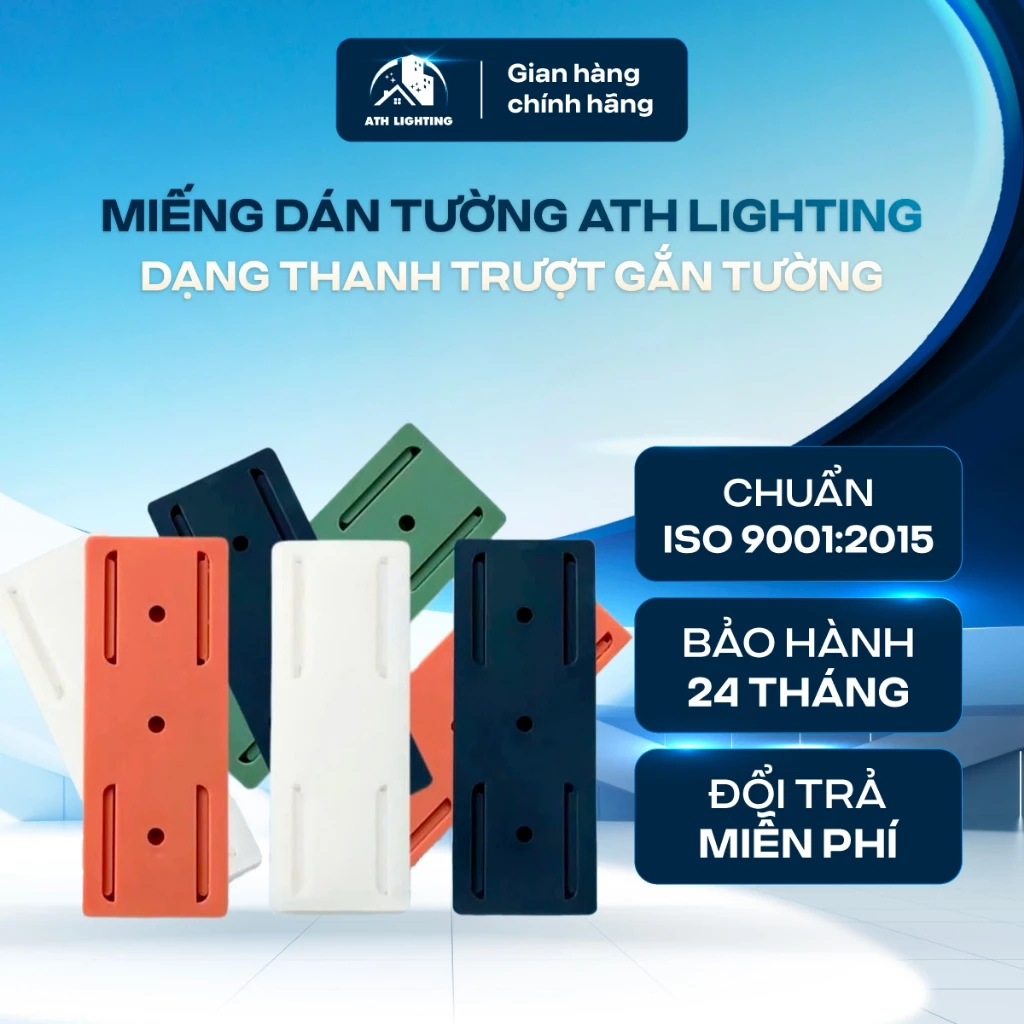 Miếng Dán Tường ATH LIGHTING Dùng Treo Ổ Cắm Điện Dạng Thanh Trượt Gắn Tường Giữ Cố Định Ổ Cắm Điện Modem Wifi