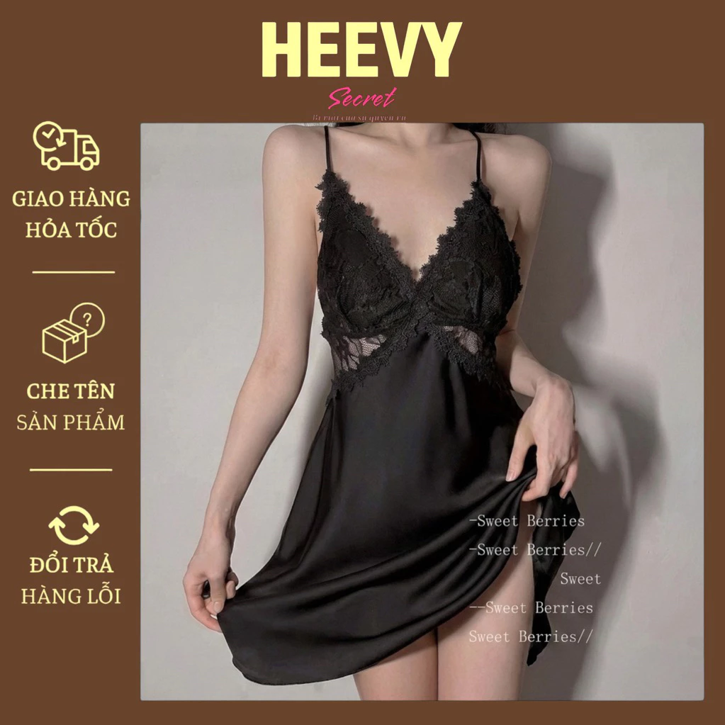 (Tặng kèm mút ngực) Đầm ngủ sexy SLADY gợi cảm có mút ngực cao cấp quyến rũ, Váy ngủ chất vải mềm mịn, dịu dàng - VNS81