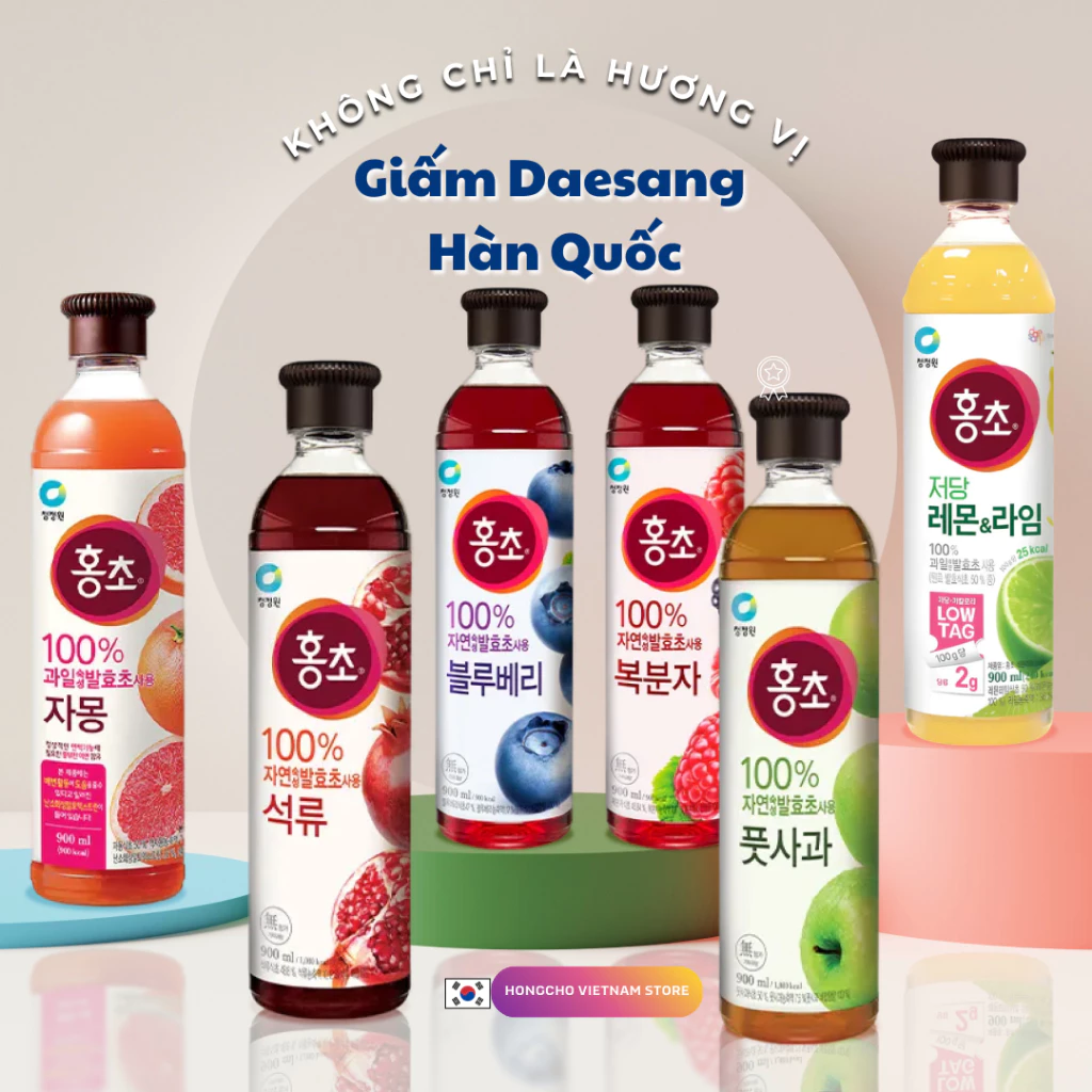 500ml 900ml Giấm uống Daesang HongCho O’food Hàn Quốc HongCho