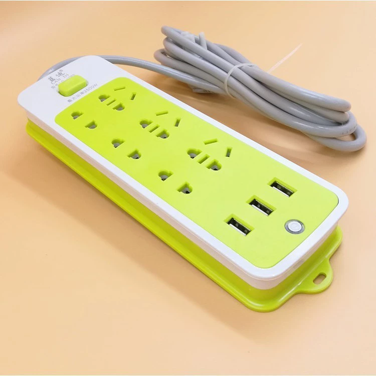 [Top Value] Ổ Cắm Điện Đa Năng Chống Giật Có 3 Cổng USB Sạc Điện Thoại, Sạc Trực Tiếp, Tiết Kiệm Điện, Màu Xanh Lá