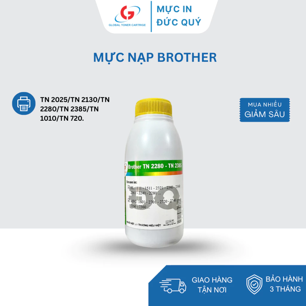 Mực Nạp Brother TN 2025/TN 2130/TN 2280/TN 2385/TN 1010/TN 720…