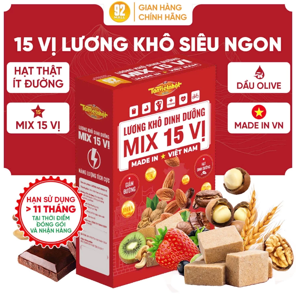 [MIX] Hộp Lương Khô Mini Mix 15 Vị Thực Phẩm Dự Trữ Chống Bão, Ăn Vặt, Thay Thế Bữa Ăn, Tiện Lợi