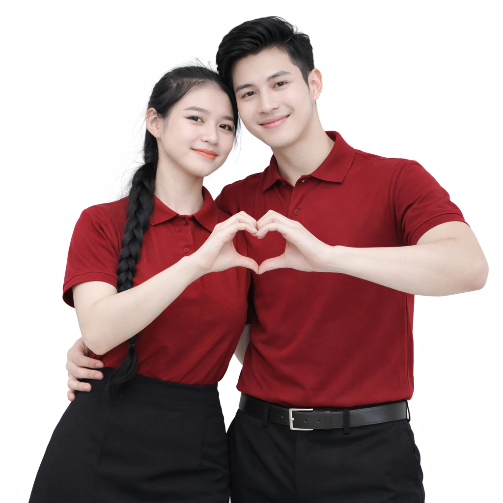 Áo Thun Polo Có Cổ Cá Sấu THỜI TRANG 24H  Màu Đỏ Đô Form Xuông Dùng Chung Cho Nam và Nữ