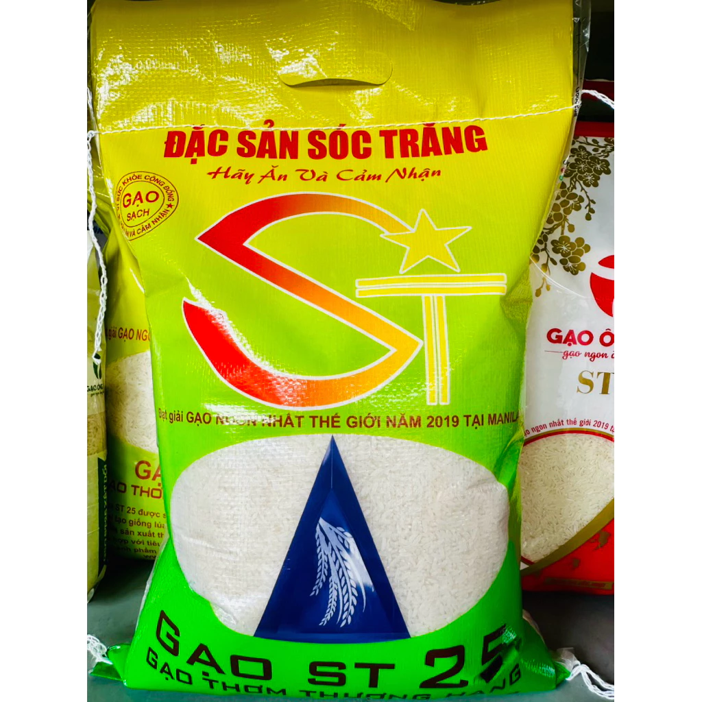 Gạo St25+ Luá Vụ Mới Dẻo Vừa , Mềm Cơm , Thơm Nhẹ ( 5Ky )