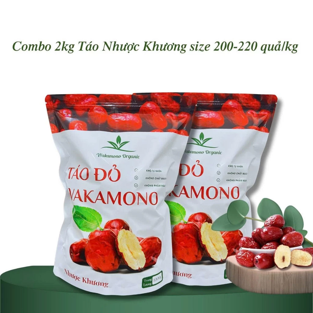 Live Táo Nhược Khương Wakamono Organic COMBO 2KG size 200-220 quả/kg, ruột vàng, vị ngọt thuần
