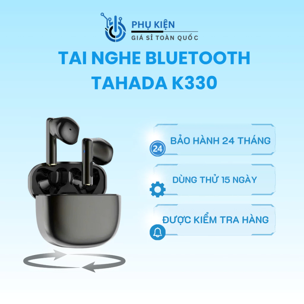 Tai nghe bluetooth TAHADA K330 kết nối mạnh mẽ, pin bền bỉ, hỗ trợ giọng nói tiện lợi