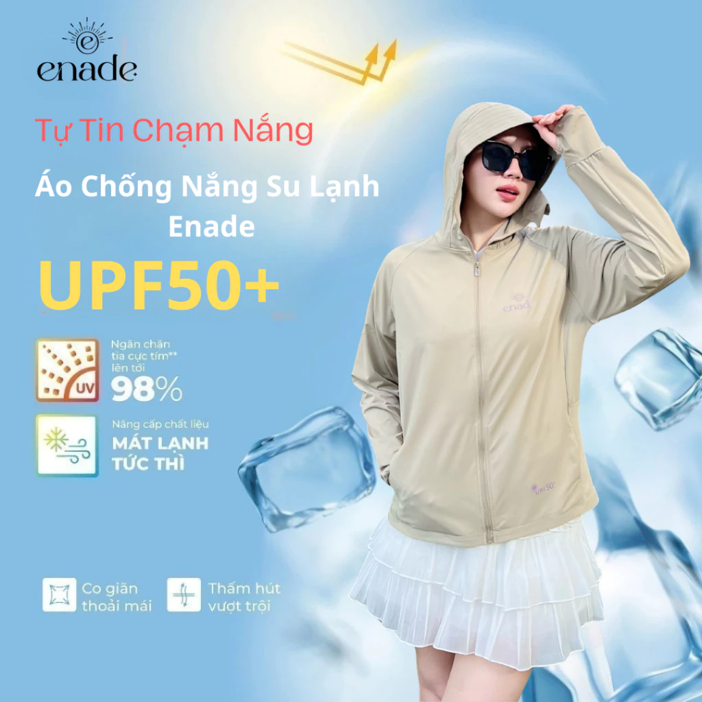 Áo chống nắng su lạnh 5D Enade  UPF 50+ Bảo Vệ Da UVF 95%