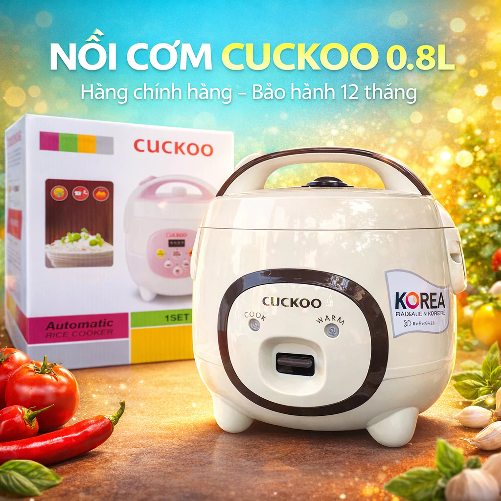 Nồi Cơm Điện Mini CUCKOO 1L 1L2 1L8 dáng lợn con BH 12 tháng