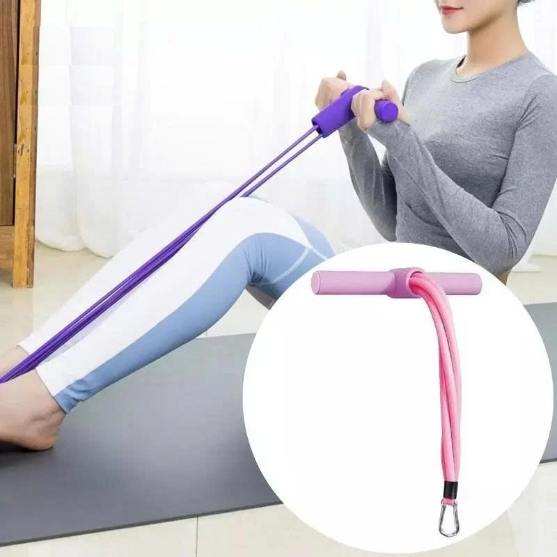 Dây kéo rời có móc khoá, dây kháng lực hỗ trợ tập bụng tại nhà