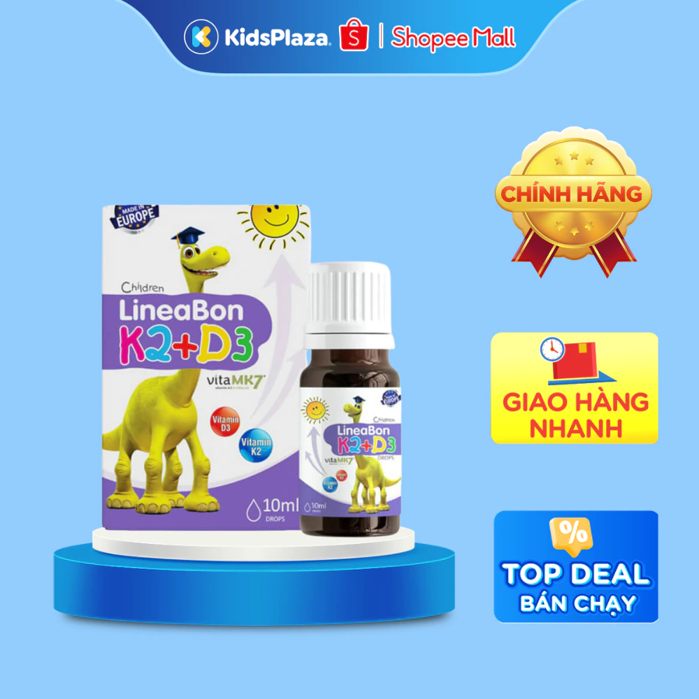 Thực phẩm bảo vệ sức khỏe LineaBon K2 + D3 Drops 10ml (vitamin)