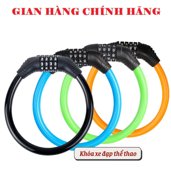 [Top Value]Khóa Xe Đạp Thể Thao Chống Trộm Khóa Dây Treo Xe Số Xoay Mã Khóa Tránh Mất Chìa Khóa