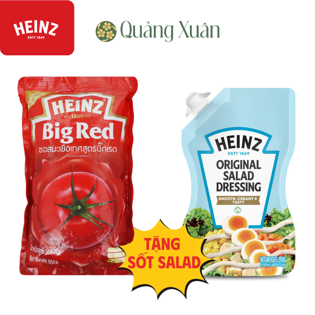 [HSD: 04/2027] Tương Cà Chua HEINZ (Big Red) túi 950g