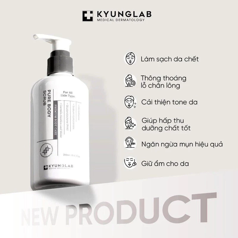 Tẩy tế bào chết Body Scrub KYUNGLAB 250m