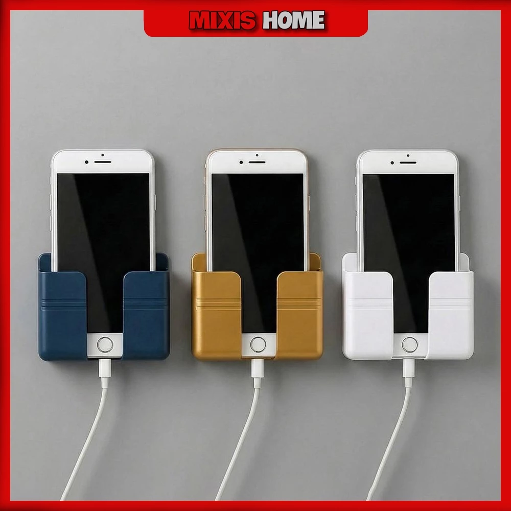 Kệ Dán Tường Để Điện Thoại, Kệ Sạc Điện Thoại Để Điều Khiển Remote, Giá Đỡ Điện Thoại Gắn Tường - GD185
