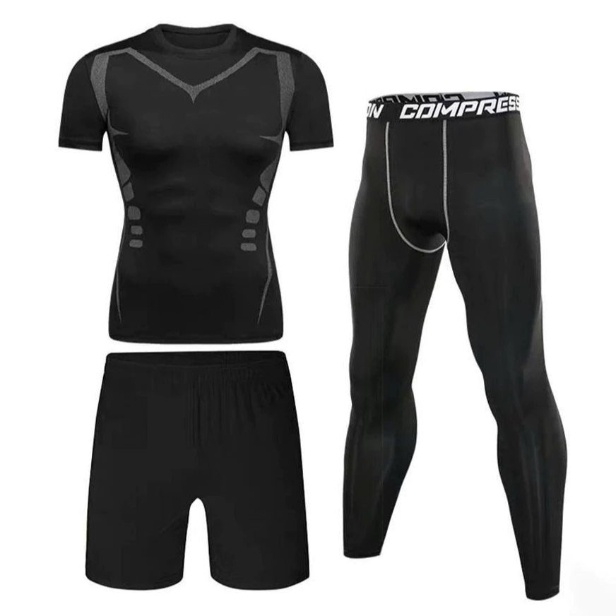 GEPO Bộ Quần Áo Thể Thao Cộc Tay 3 IN 1 Chuyên Tập Gym & Chạy Bộ