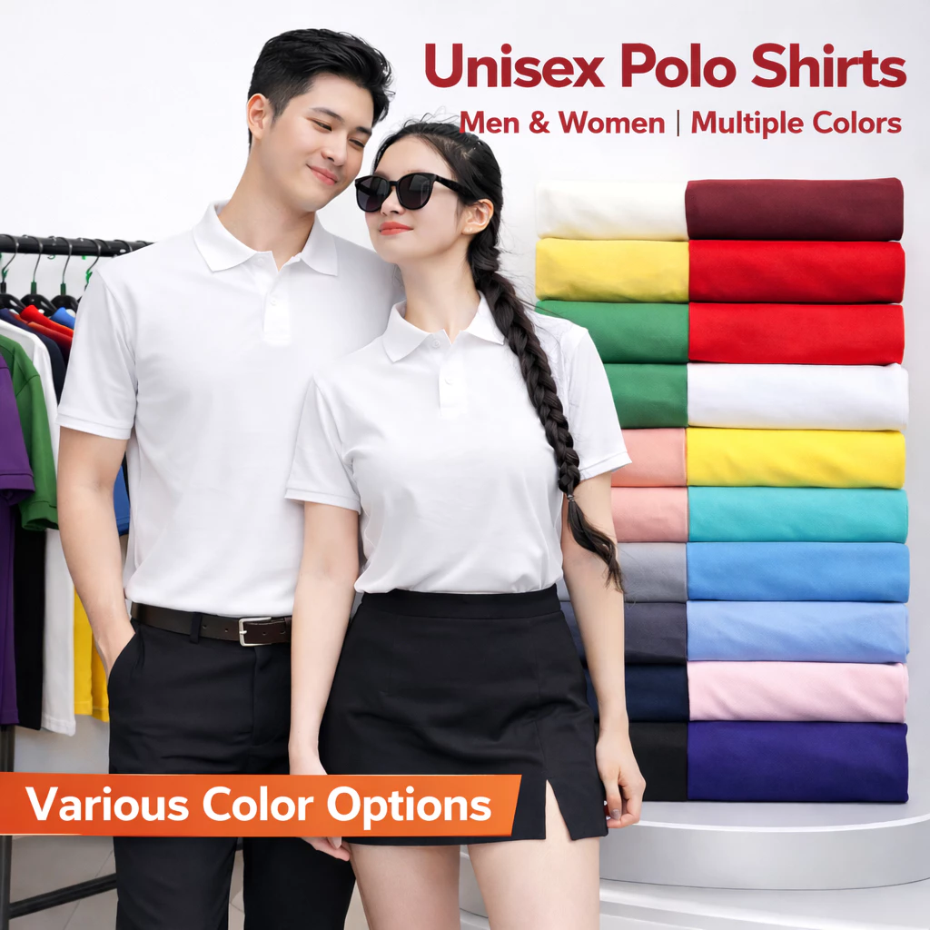 Áo Thun Cổ Bẻ Cá Sấu 4 Chiều Thoáng Mát Không Đổ Lông Nhiều Màu Thời Trang 24h Đồng Phục Nam Nữ