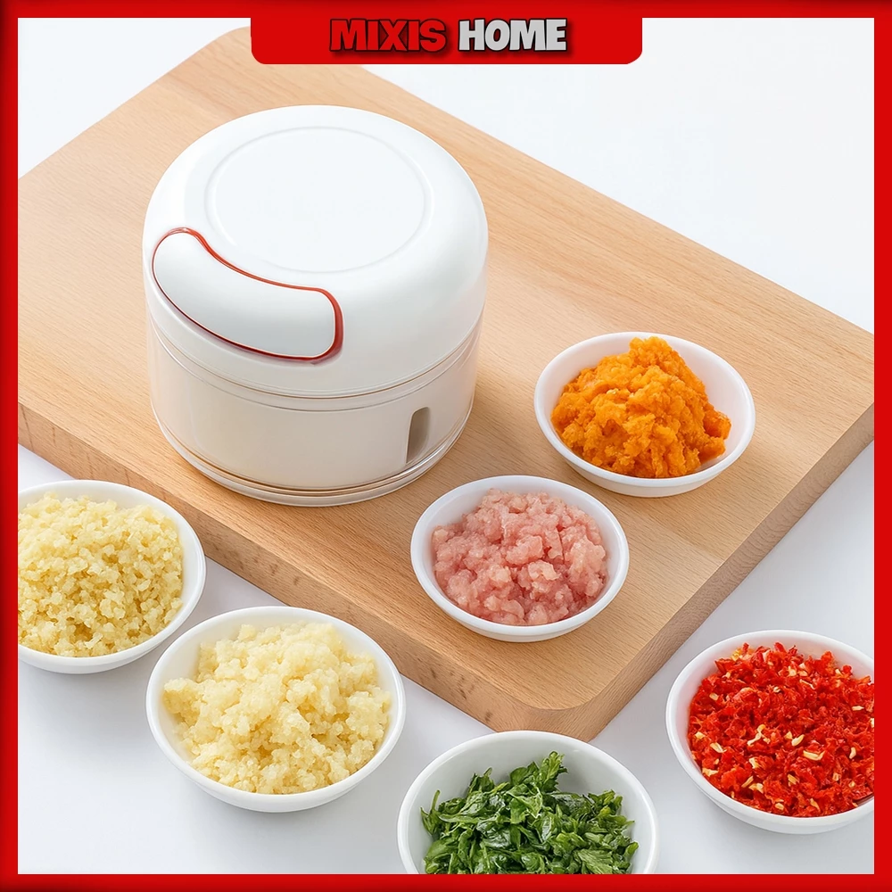Dụng Cụ Xay Tỏi Ớt Mini Kéo Tay Siêu Tiện Lợi Nhỏ Gọn Thông Minh Kích Thước 8,5*12,5*8cm - GD232