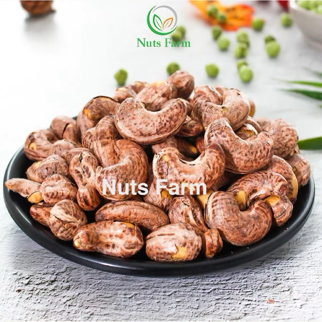 Hạt điều rang muối Nuts Farm 500g, size đại,túi hút chân không