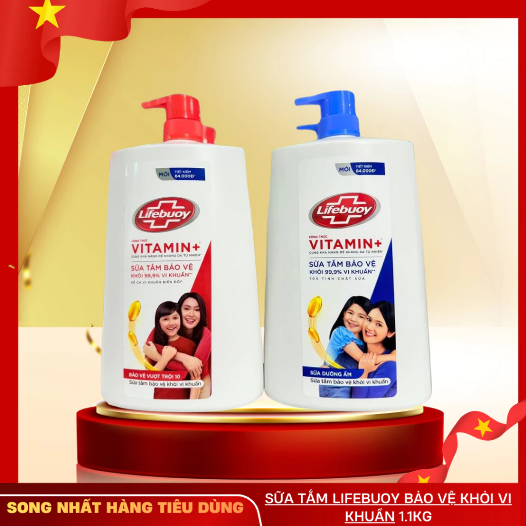 (CÓ HÓA ĐƠN) Sữa Tắm Lifebuoy Bảo Vệ Khỏi Vi Khuẩn Gây Bệnh 1.1KG