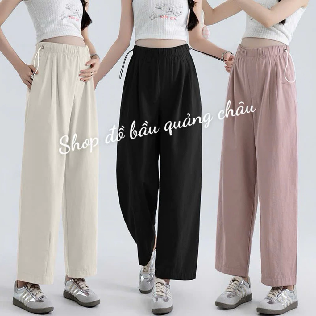 Quần bầu dây rút 2 bên mát nhẹ mùa hè ( dài 95-98)