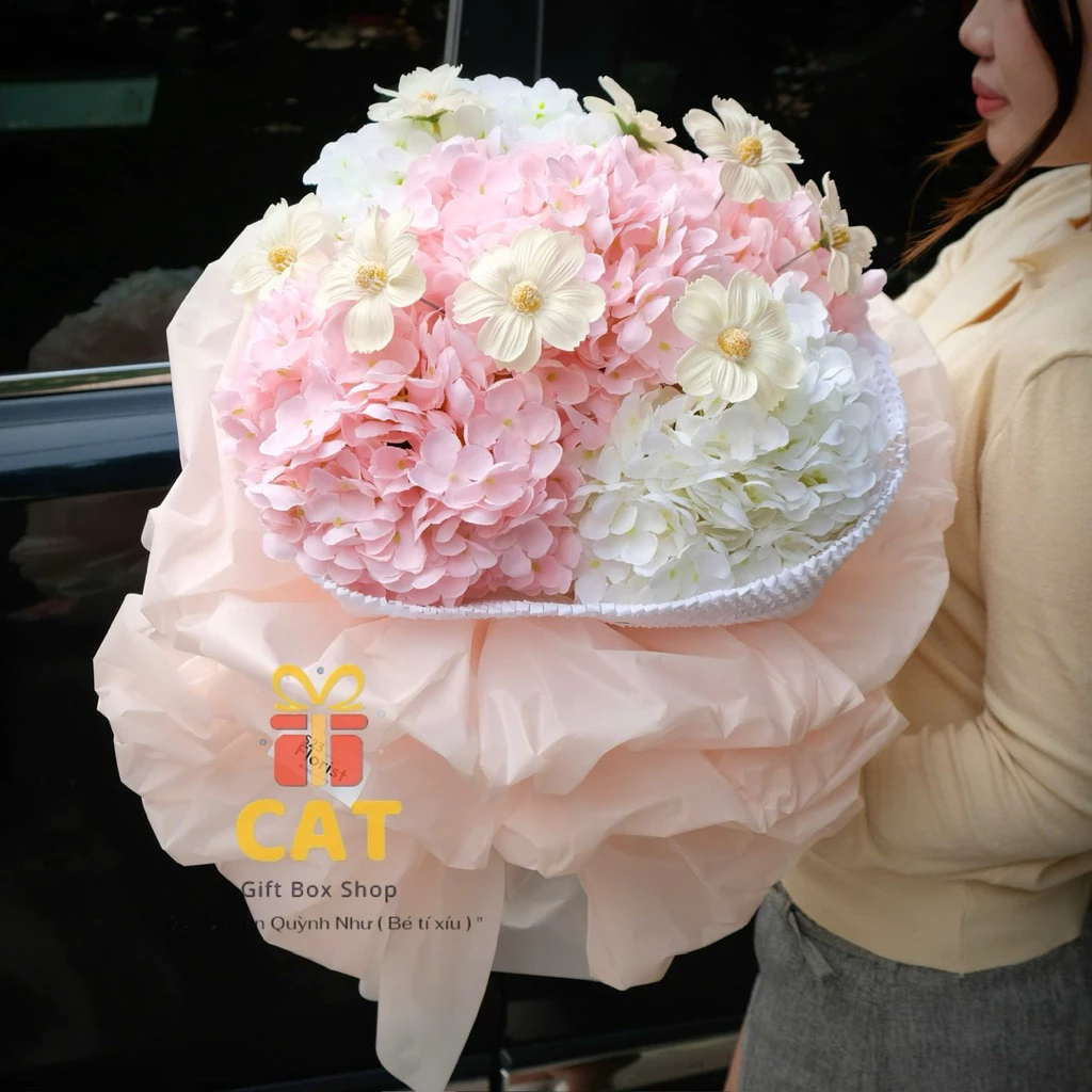 Hoa Lụa Màu Hồng Cao Cấp – Bó Hoa Hồng Pastel Tặng 8/3, Sinh Nhật, Valentine, Quà Tặng, Bạn Gái, Hoa lụa cao cấp bền lâu