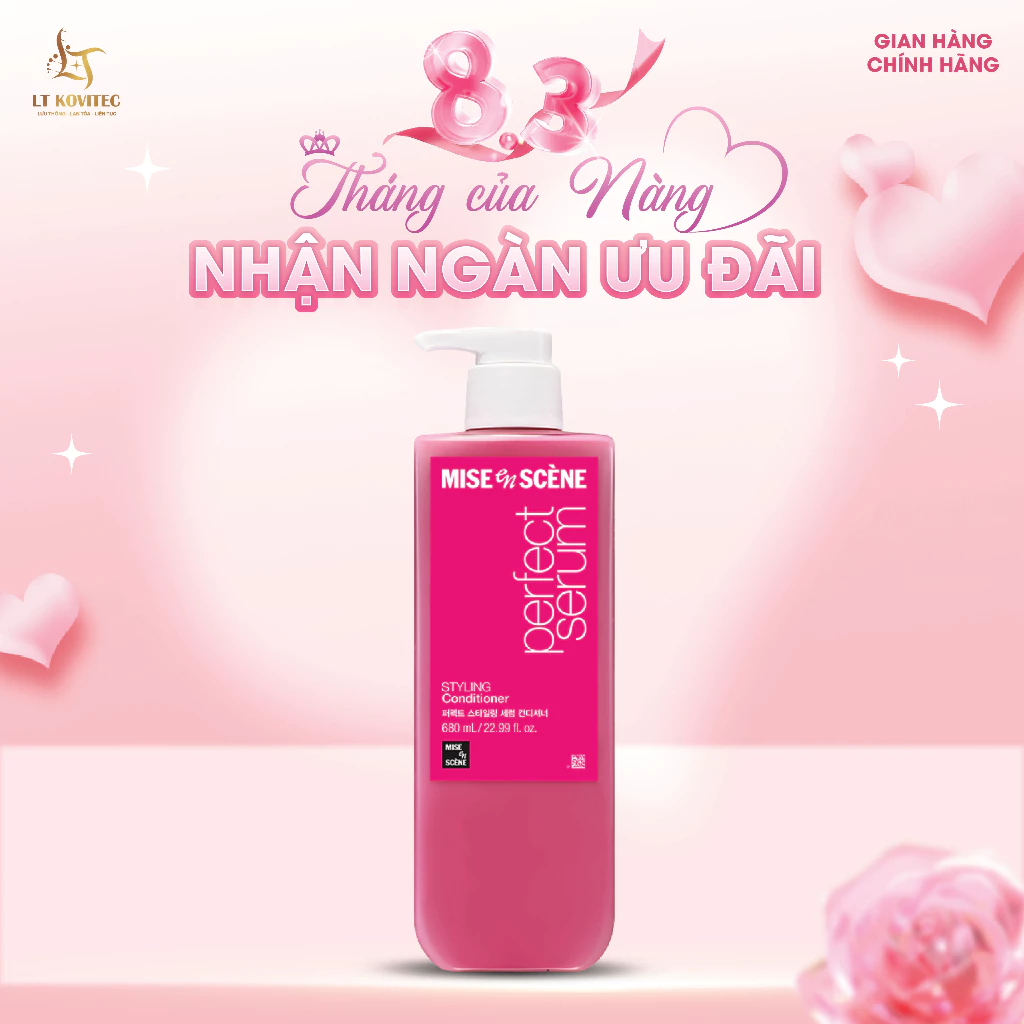 [SIZE LỚN 680ml ] Dầu xả mise en scène Perfect  Styling giúp tóc suôn mượt và dễ vào nếp,giữ nếp 24h
