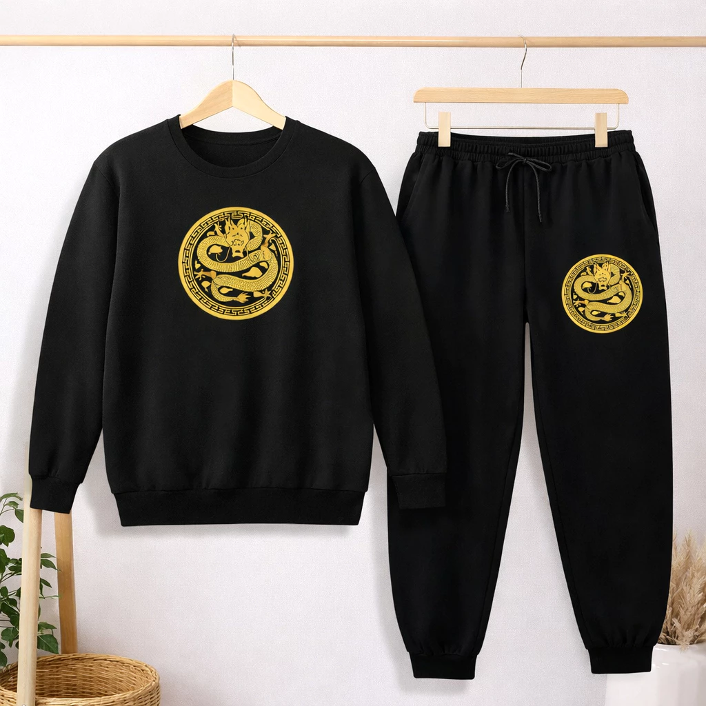 Bộ thu đông Nam Bigsize 46kg Đến 123kg, Bộ Quần áo Thể Thao Tay Dài co dãn thoáng khí không bai dão Kiểu Hàn Quốc