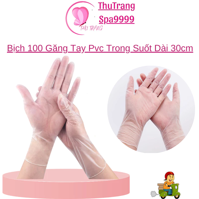 Găng Tay Trong Suốt PVC Dẻo Dai Bịch 100 Chiếc Và 200 Chiếc | Bao Tay Nhập Khẩu Làm Từ Nhựa PVC Dùng Nấu Ăn, Massage Spa