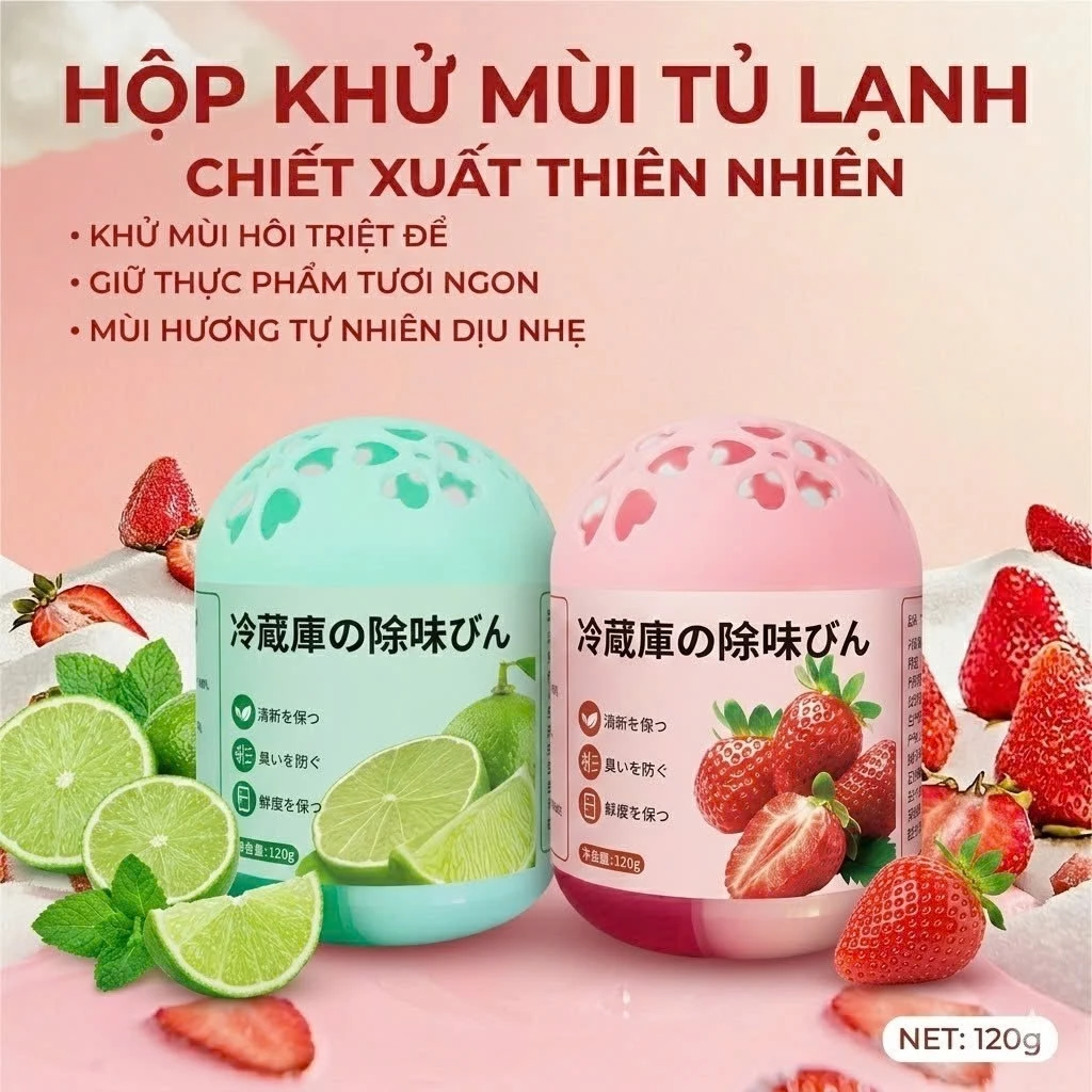 Hộp Khử Mùi Tủ Lạnh Chuyên Sâu Cơ Chế Bốn Tác Động Chiết Xuất Tự Nhiên Giúp Loại Bỏ Amoniac Hiệu Quả Kéo Dài Đến 90 Ngày