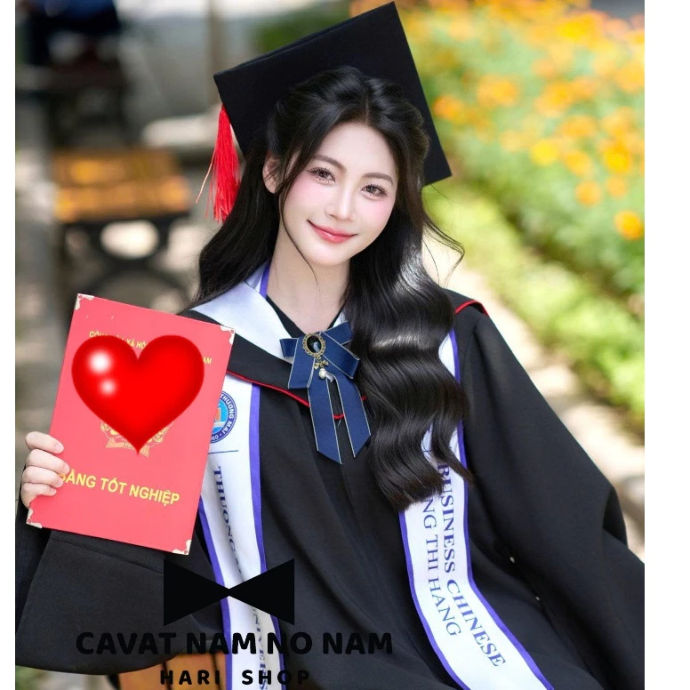 (Ảnh Thật) Nơ cử nhân, nơ cài áo cử nhân tốt nghiệp, nơ chụp ảnh kỷ yếu đẹp cho nữ, không thể thiếu trong lễ tốt nghiệp