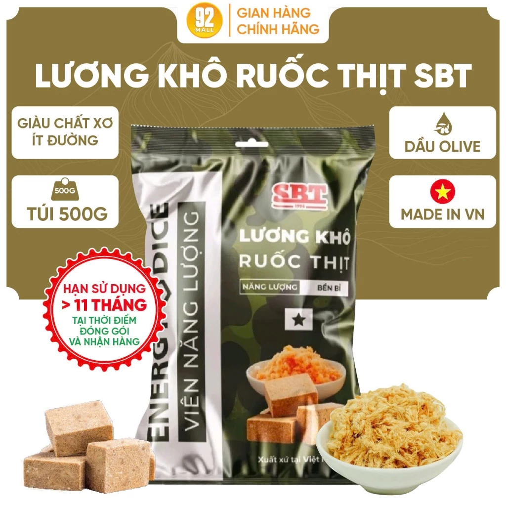 [BÁN CHẠY] Lương Khô SBT Ruốc Thịt Thơm Ngon Tiện Dụng Chơi Thể Thao Camping, Nạp Năng Lượng