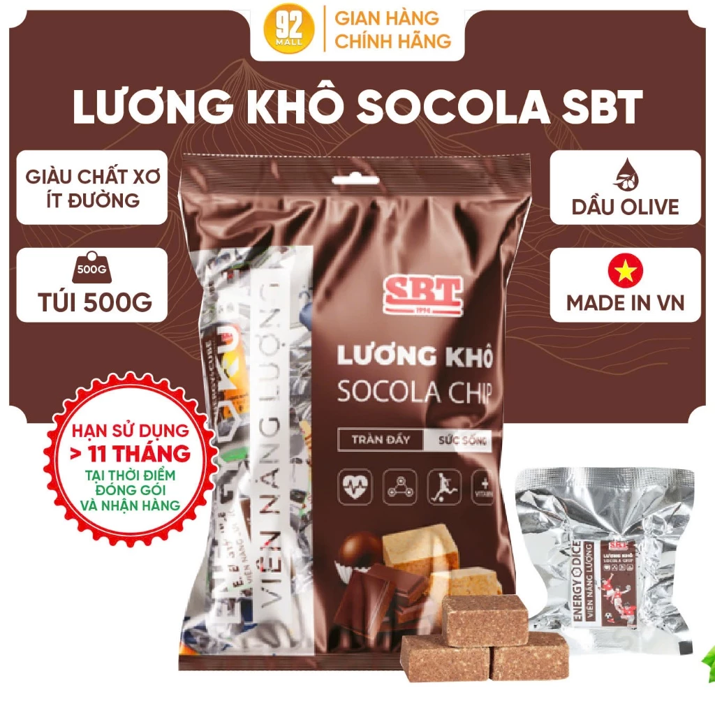 [ĂN VẶT] Lương Khô Socola SBT Ăn Vặt Bổ Sung Năng Lượng Giàu DInh Dưỡng Dành Cho Mọi Lứa Tuổi