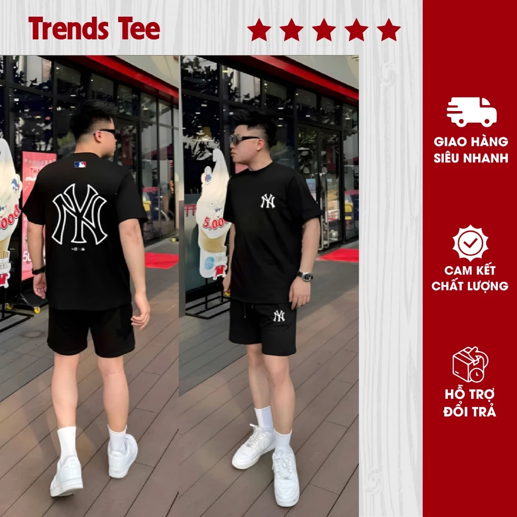 Set Bộ Nam Nữ Form Rộng Áo Cotton 100% & Quần Nỉ Chân Cua Đứng Form Cao Cấp In Hình Nờ Y