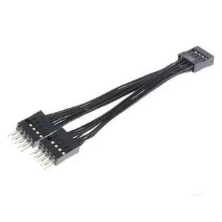 Dây Cáp Chia USB 2.0 - 9 pin 1 ra 2 dài 12cm ( 1 cái ra 2 đực) cắm trong Mainboard mới 100%