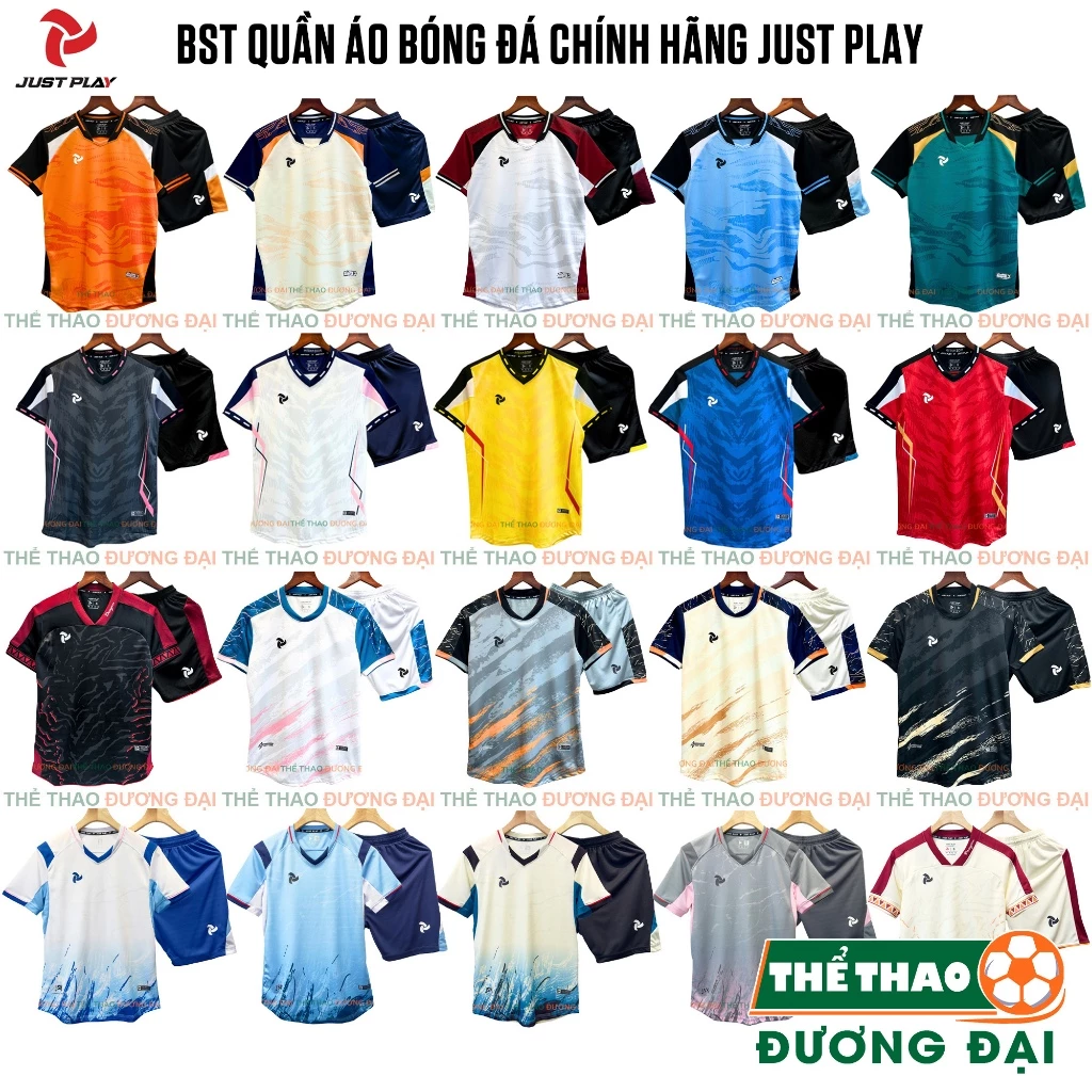 BST Quần Áo Bóng Đá Just Play Bộ Thể Thao Thiết Kế Thun Mè Thoáng Khí Đương Đại