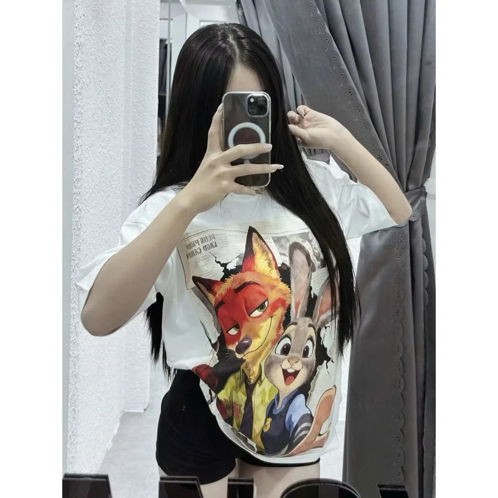 Áo Thun Zootopia 2 Form Unisex – In Hình Nick Wilde & Judy Hopps 3D – Chất Cotton Cao Cấp New 2026