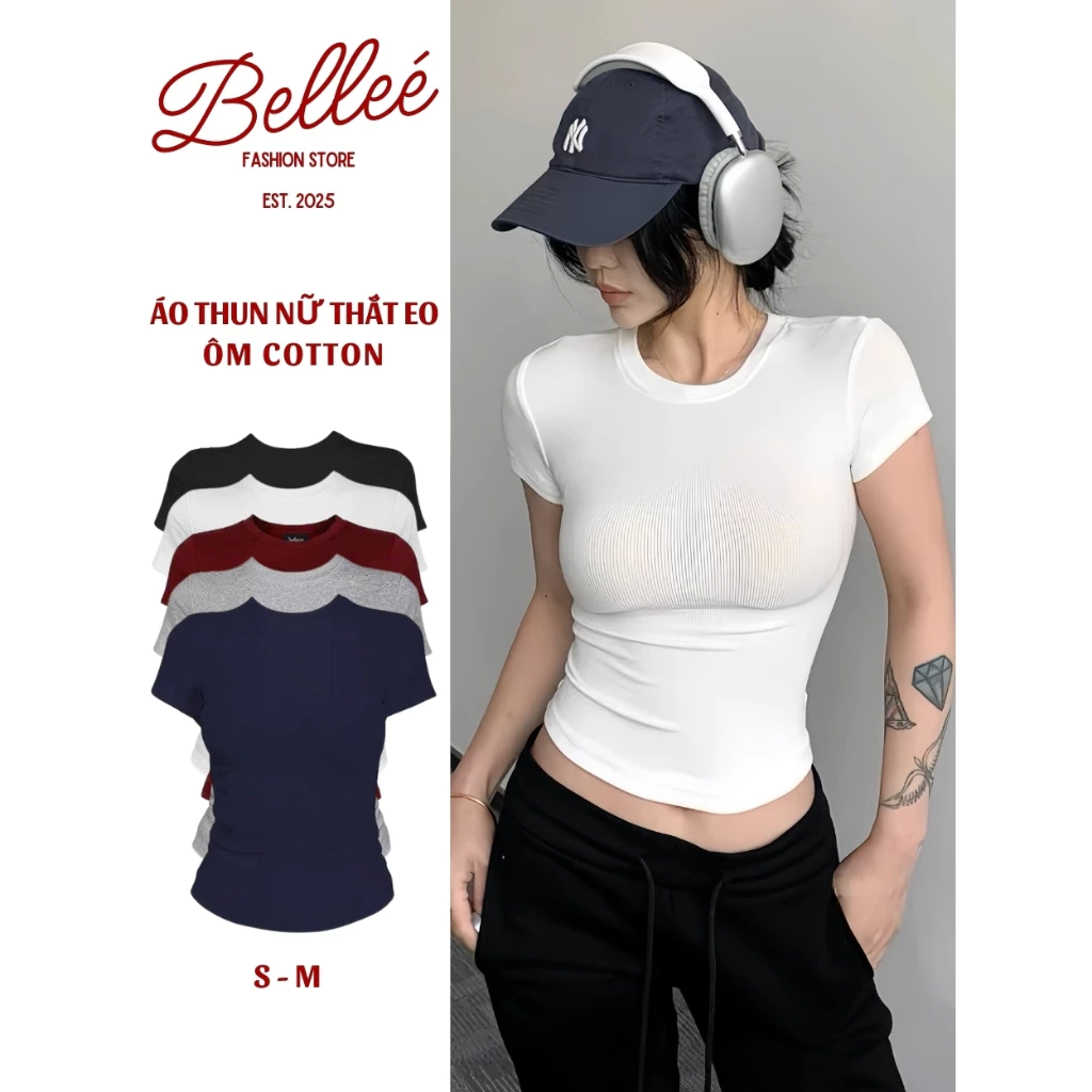 Áo Nữ Thắt Eo Ôm Body Chất Thun Cotton MỊN Hàn Quốc Co Dãn Mát Mẻ M208