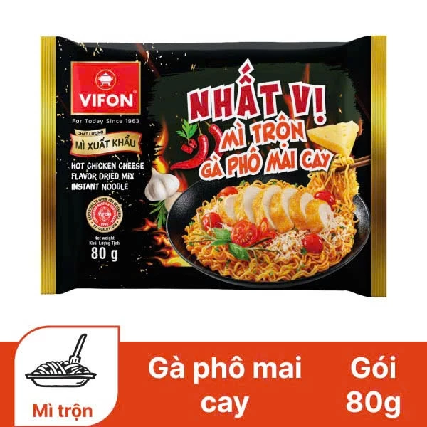 Combo 5 Gói Mì Nhất Vị Gà Phô Mai Cay Vifon 80g - VF102