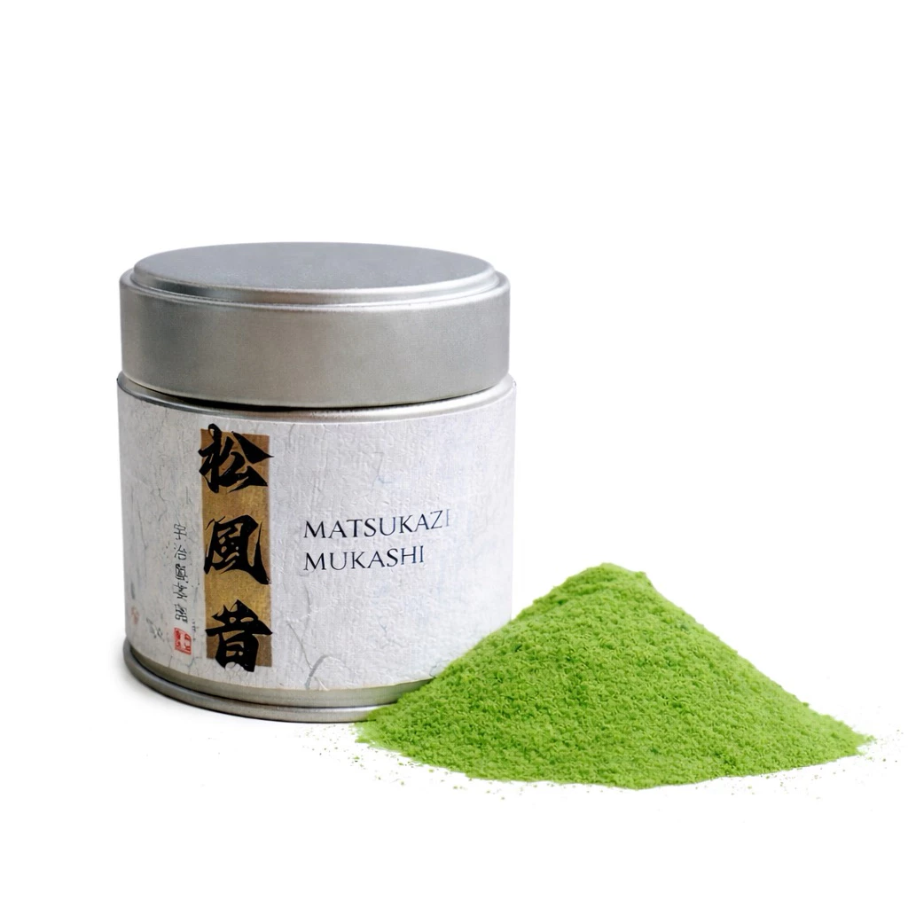 Trà KYOTO UJI Matsukaze Mukashi Mamatcha Green Tea Powder Ujiseichaen Hũ 40g