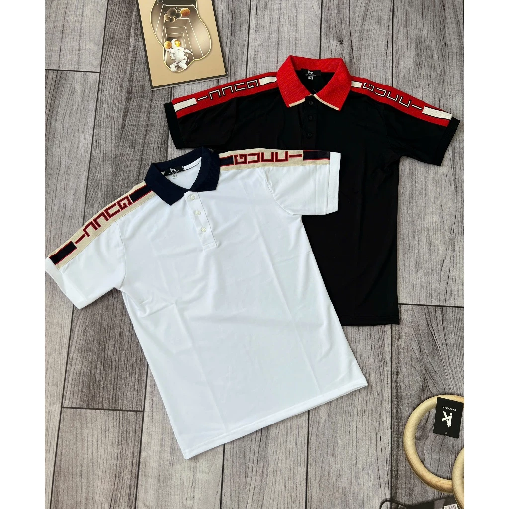 Áo polo nam  phối họa tiết tay kẻ sọc trẻ trung mẫu-BQT 77 SHOP