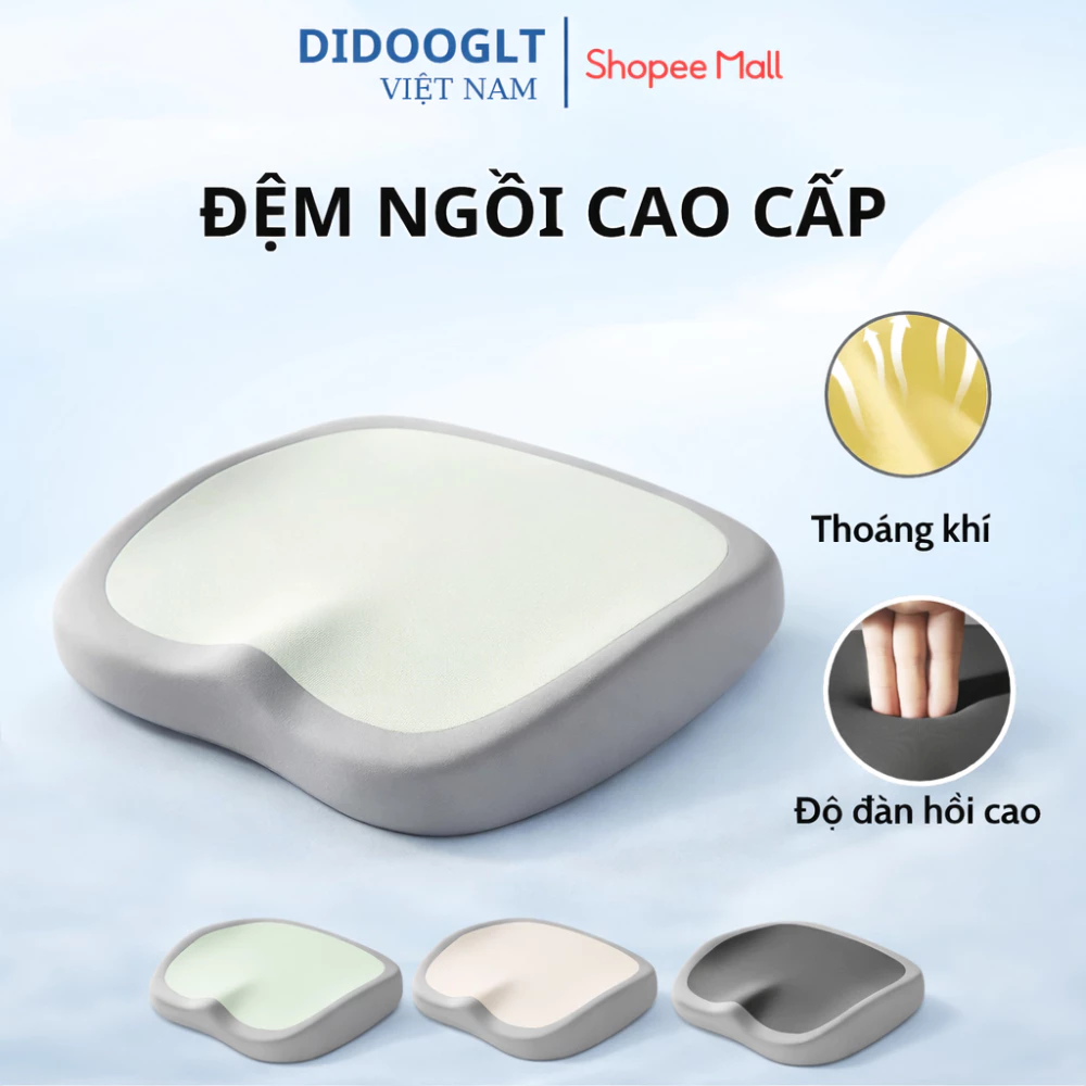 Đệm Lót Ghế Ngồi Didooglt – Cao Su Non Thoáng Khí, Êm Ái, Giảm Đau Lưng Dễ Tháo Rời