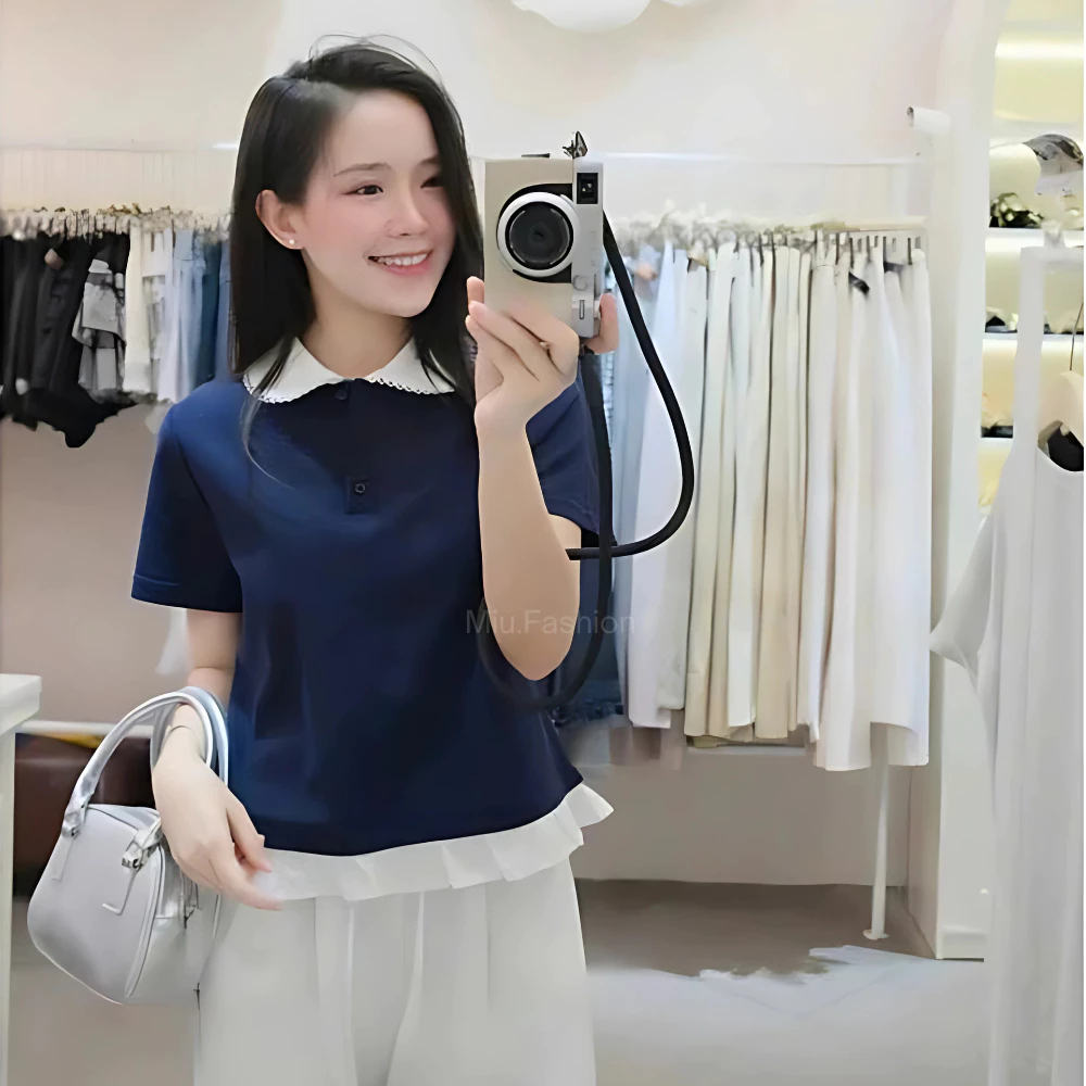[NEW] Áo thun Polo cổ sen phối viền bèo trẻ trung, năng động, phong cách size 35-60kg KENCO Clothing Thời Trang Nữ M1521