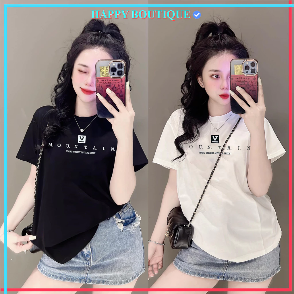[40~70kg] Áo Thun Thái Nữ Cotton [Mountian], Mềm Mịn Mát Phong Cách, Cá Tính, Độc Đáo [Mã A53] Happy Boutique