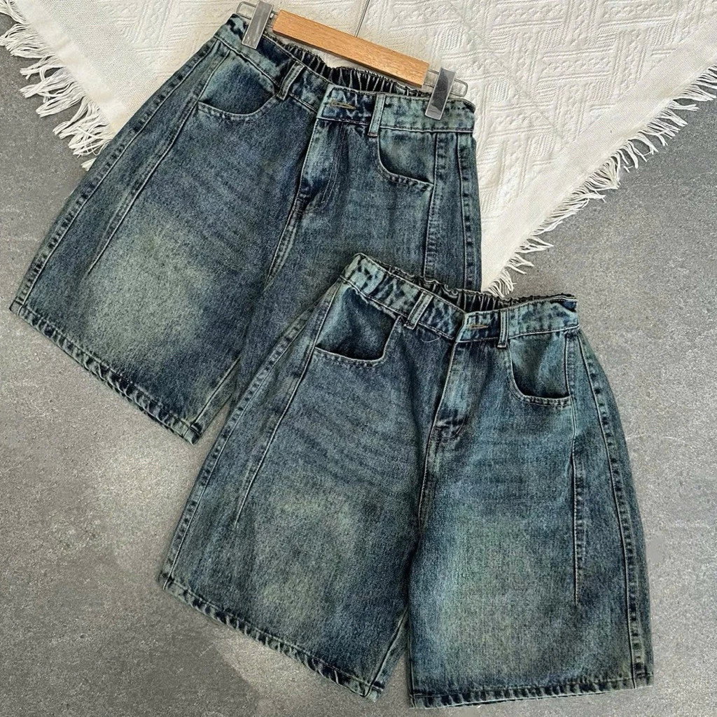 6180 [BIGSIZE] Quần Ngố Short Jean Nữ Lưng Chun, Quần Jean Ngắn Nữ Dáng Rộng Trẻ Trung Dễ Phối Đồ