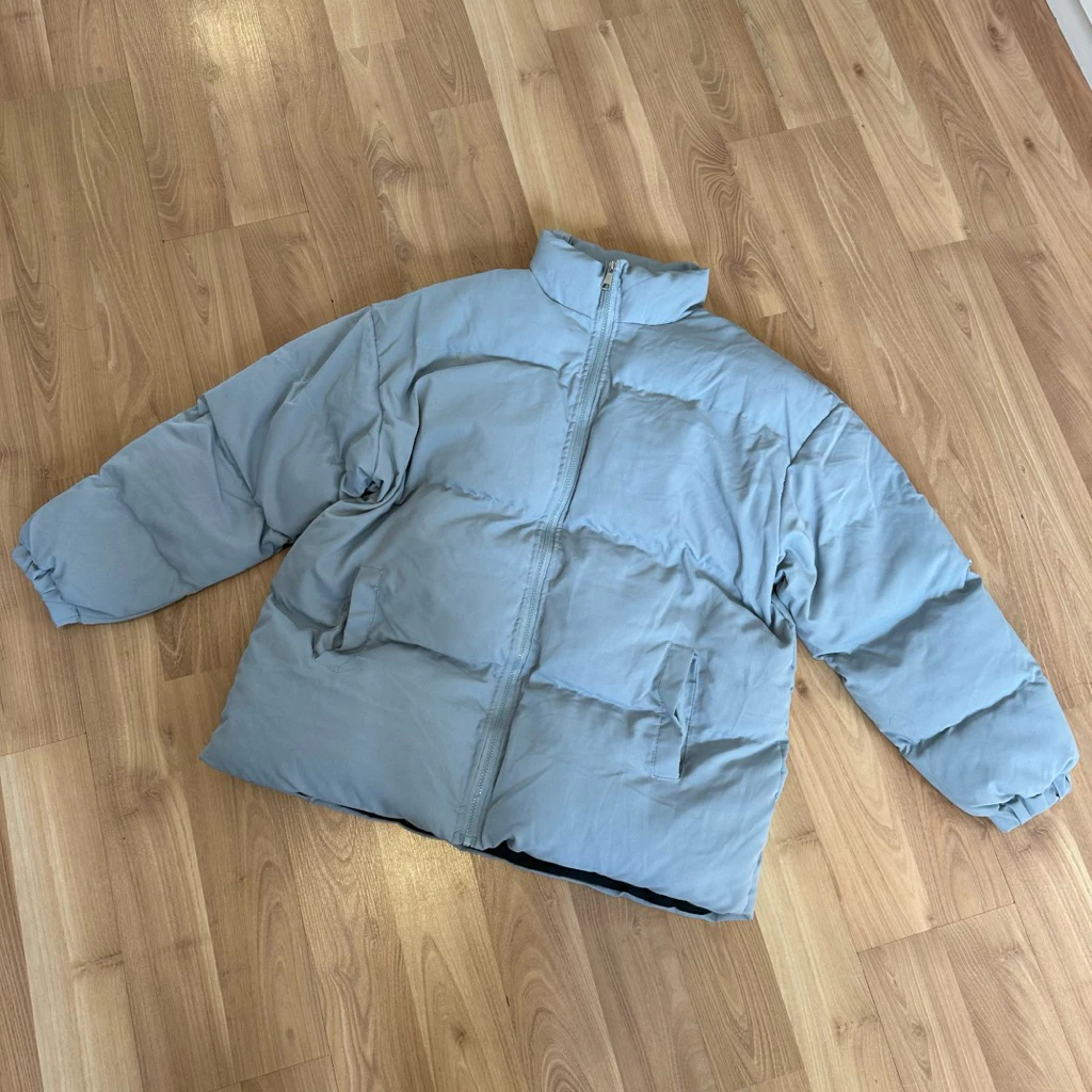 Áo Khoác Phao Cao Cấp Pufer Jacket Form Rộng Cổ Cao Giữ Ấm Phong Cách Basic
