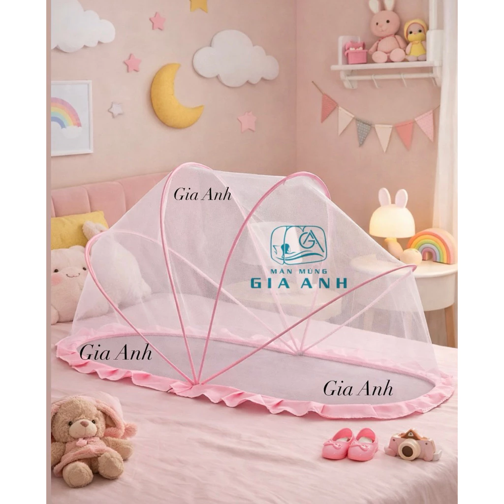 HÀNG CAO CẤP - Màn chụp chống muỗi cho em bé sơ sinh từ 0 - 4 tuổi, Mùng chụp xếp gọn tiện lợi chống muỗi hiệu quả