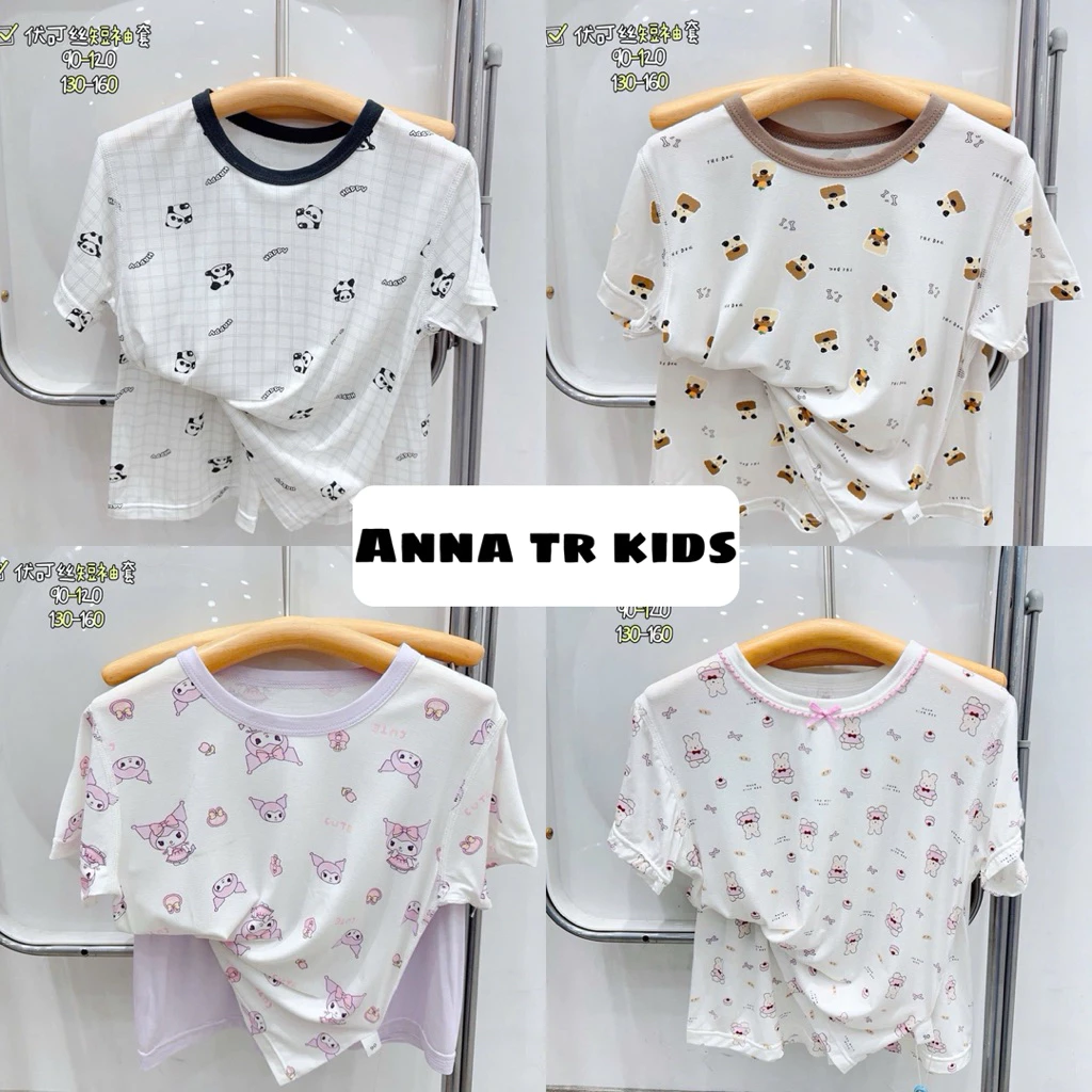 ( Ảnh Thật ) [80-160] 71181 Bộ quần áo, đồ bộ mặc ở nhà chất mát Bé Trai , Bé Gái Quảng Châu
