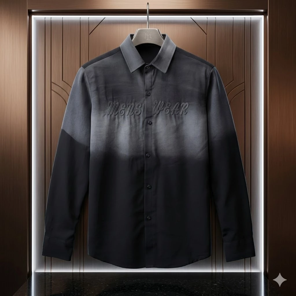 Áo Sơ Mi Nam Tay Dài Vải Đũi Thêu MENS WEAR – Form Slimfit, Mặc Mát, Sang Trọng-AHFASHION