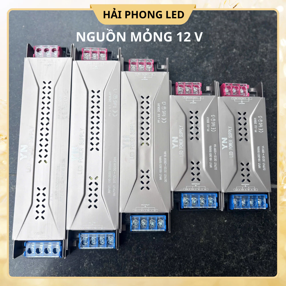 Nguồn mỏng 12V 60W 100W 200W 300W 400W 5A 17A 25A 33A Nguồn dẹt giá rẻ