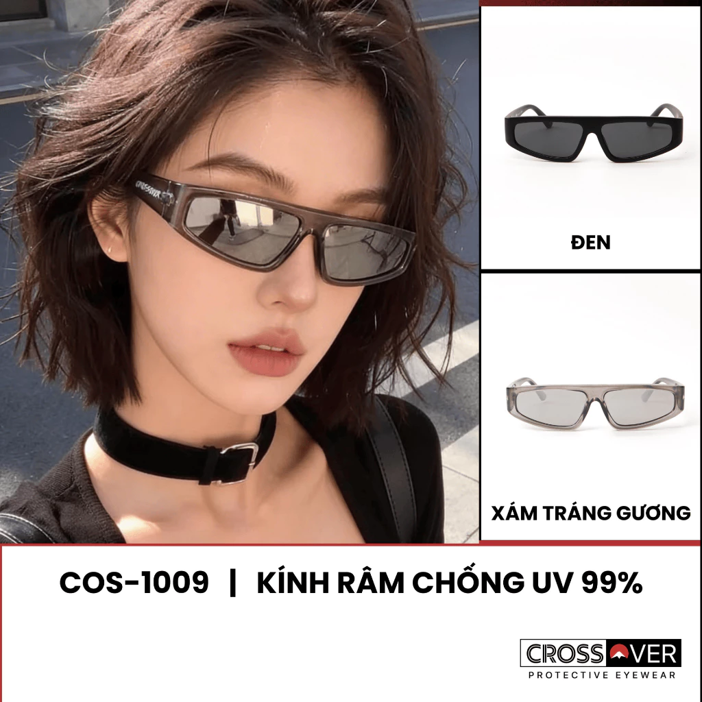 Kính Mát Unisex CROSSOVER Chống UV 99% Wrap Sport Gọng Acetate Nhẹ Phong Cách Nam Nữ Cá Tính | COS-1009